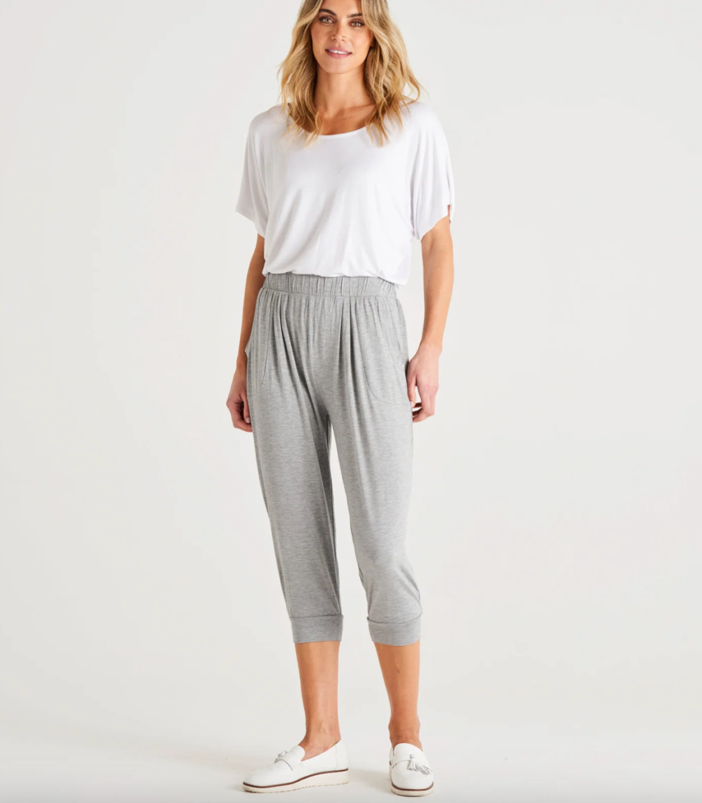 Tokyo Pant by Betty Basics - Grey Marl