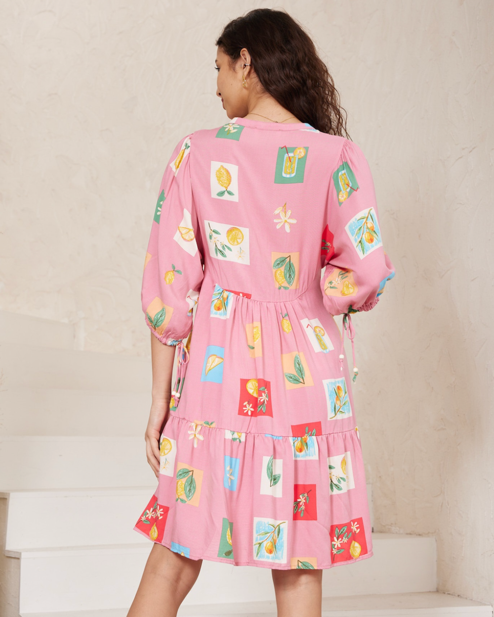 Jayla Dress - Pink Print - Image 2